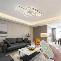 LED lubinis šviestuvas, modernus lubinis šviestuvas su nuotolinio valdymo pultu, 54 vatai, 5 400 liumenų, 3 000 K – 6 500 K. Lubinis šviestuvas, skirtas svetainei, taip pat tinka miegamajam, virtuvei, svetainei, prieškambariui, terasai (baltas)