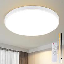 LED lubų šviestuvas su nuotolinio valdymo pulteliu 28 cm baltas modernus miegamojo lubų apšvietimas su naktine šviesa vonios kambariui, virtuvei, vaikų kambariui, svetainei