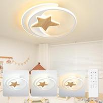 LED lubų šviestuvas Vaikų kambarys 50 cm Medinis vaikų kambario šviestuvas Lubos Dimmable lubų šviestuvas su nuotolinio valdymo pulteliu 42 W lubų šviestuvas Miegamasis Vaikų kambario šviestuvas gyvenamajam kambariui