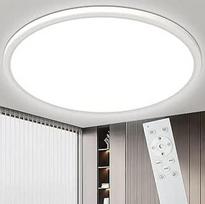 LED lubų šviestuvas, 36 W apvalus lubų šviestuvas, plokščias, su nuotolinio valdymo pulteliu, reguliuojamas, 3000 K - 6500 K, modernus virtuvės šviestuvas, itin plonas 2,5 cm, miegamojo šviestuvas, skirtas svetainei, vaikų kambariui, vonios kambariui