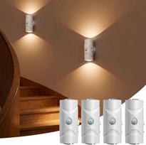 LED naktinė lemputė su judesio jutikliu, magnetinis „Type-C“ įkraunamas laiptų apšvietimas patalpoms, 3000 K – 6500 K, reguliuojamas šviesos stiprumas, 3 režimai (automatinis/išjungtas/įjungtas), 20 val. nepertraukiamas apšvietimas, sieninis šviestuvas, k