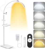 LED pusmėnulio blakstienų lempa: Reguliuojama blakstienų lempa, skirta makiažo meistrams, tatuiruotėms, salonams, namams, balta