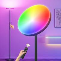 LED RGB grindų lempa, 3000LM 36W ryškus grindų šviestuvas ir RGB spalvų keitimo lempa, modernus LED šviestuvas su nuotolinio valdymo pulteliu ir jutikliniu valdymu, nuolat pritemdomas grindų šviestuvas svetainei, miegamajam, biurui