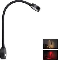 LED skaitymo lempa 12 V Motorhome su USB ir raudona naktine šviesa 254 liumenų 4000 K Dimmable Lankstus lankstus Gooseneck sieninis šviestuvas Lovos pusė DC 12 V-24 V Spot valčių karavano jachtų interjero apšvietimas