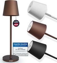 LED stalinė lempa - visiškai reguliuojamas apšvietimas, įkraunama baterija - elegantiško dizaino stalinė lempa su USB įkrovimo kištuku - šiltos baltos šviesos efektas, tinka naudoti patalpose ir lauke.
