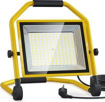 LED statybinis prožektorius, 16 500 liumenų, 16 pėdų kabelis, 6 500 K, atsparus vandeniui, reguliuojamas stovas, idealiai tinka dirbtuvėms, garažams ir statybvietėms tiek patalpose, tiek lauke (150 W)
