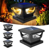 LED stulpo dangtelis su saulės baterija, 7 x 7, 8 x 8, 9 x 9, 10 x 10, 3000 K šilta balta spalva, saulės energija maitinamas stulpo šviestuvas, IP65 atsparus vandeniui, tvoros stulpų apšvietimas, saulės energija maitinamas stulpo šviestuvas, skirtas medin