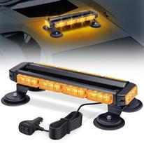 LED sukamasis švyturėlis su magnetu, 12 V, 24 V, geltonas, 41,5 cm | 4,8 m kabelis, 26 mirgėjimo režimai, atminties funkcija, cigarečių degiklio kištukas, guminė prisisiurbiančioji pėdelė, apsauganti dažus, statybos transporto priemonės