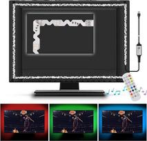 LED televizoriaus apšvietimas, 5 m RGB televizoriaus apšvietimo juosta, skirta 60–80 colių ekranams, LED juosta televizoriui, valdoma per programėlę, USB LED juosta, skirta HDTV, kompiuterio ekranui, miegamajam, žaidimų kambariui, kambario dekoravimui