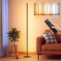 LED toršeras svetainei su reguliuojamu apšvietimu – 150 cm šiuolaikinis toršeras su nuotolinio valdymo pultu, 2700–6500 K, laikmačio funkcija, netiesioginis apšvietimas; svetainės kampinis toršeras, tinkamas miegamajam, žaidimų kambariui ir svetainės deko