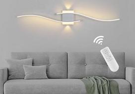 LED vidaus sieninis LED šviestuvas, 100 cm, baltas lovos šviestuvas, reguliuojamas, modernus sieninis šviestuvas, akrilinis apšvietimas su papildomu šviesos šaltiniu, prieškambario, laiptinės, svetainės, komodos, vonios kambario sieniniai šviestuvai, 3000