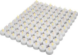 LED žvakės: elektrinės mirguliuojančios baterijomis maitinamos žvakės, CR2032 baterijos, plastikinės, šiltos geltonos spalvos [baterijos įtrauktos]. | Elektrinis apšvietimas, namams, Kalėdoms, vestuvėms, saugus, be liepsnos, skirtas naudoti patalpose ir l
