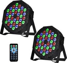 LED „Par“ prožektorius, 36 LED, scenos apšvietimas, diskotekos šviesa, vakarėlių šviesa, DJ šviesa, RGB su nuotolinio valdymo pultu, scenos apšvietimas, 7 apšvietimo režimai, skirtas KTV, DJ, barams, vakarėliams, vestuvėms, Helovinui, Kalėdoms (2)