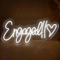 LED-Neonlicht-Schilder, Schlafzimmer-Neonlicht, dimmbar, beleuchtet, USB-betrieben für Schlafzimmer, Wohnzimmer, Zuhause, Bar, Geburtstag, Hochzeit, Party, Spielzimmer (Verlobt)