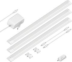 ledscom.de "Siris" LED šviestuvas po grindimis Matinės baltos spalvos su judesio jutikliu Plokščias 50 cm kiekvienas 531 lm Šilta balta spalva 3 vnt.