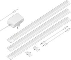 ledscom.de "Siris" LED šviestuvas po grindimis Matinis baltas plokščias po 50 cm po 655 lm baltas 3 vnt.