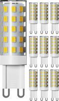ledscom.de 10 vnt. G9 LED lempučių, šilta balta (2800 K), 3,5 W, 485 lm, 3 pakopų reguliatorius