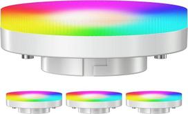 ledscom.de 4 x GX53 LED RGB lemputės, šiltai balta - šaltai balta (2900-6100 K), 6,6 W, 670 lm, 107°, protingas namas, WiFi, Alexa, matinis