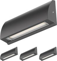 ledscom.de 4 vnt. „SEGIN“ LED sieninis šviestuvas / laiptų apšvietimas, skirtas naudoti lauke, IP54, plokščias, nukreiptas žemyn, matinis antracito spalvos, kvadratinis, 6,2 W, 566 lm, šilta balta