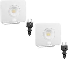 ledscom.de „WEGA“ LED sodo prožektorius, skirtas naudoti lauke, IP44, judesio jutiklis, kištukas, 11,7 W, 951 lm, šilta balta šviesa, 2 vnt. rinkinys