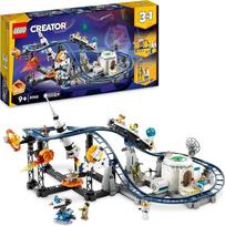 LEGO 31142 Creator "3-in-1" kosminių kalnelių rinkinys "Žaislų mugė" su veikiančiu vagonėliu, kurį galima pertvarkyti į laisvai krentantį bokštą arba karuselę su raketomis ir šviečiančiais akmenimis
