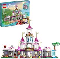 LEGO Disney Princess Ultimate Adventure Castle Building Toy 43205, vaikai gali statyti Disney pilį, Disney dovanų idėja berniukams mergaitėms su 5 Disney princesių mini lėlėmis, Ariel, Rapunzel ir Snieguole