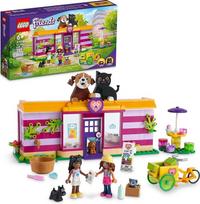 LEGO Friends Gyvūnų augintinių priėmimo kavinė 41699 konstravimo rinkinys; gimtadienio dovanos idėja su Olivijos ir Prijankos mini lėlytėmis, 2 šunimis ir 1 katės žaislu; skirtas 6 metų ir vyresniems vaikams (292 detalės)
