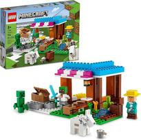 LEGO Minecraft "Kepyklos" konstravimo rinkinys 21184 Žaidimo "Minecraft" įkvėptas žaislų rinkinys vaikams, mergaitėms, berniukams nuo 8 metų, su 3 "Minecraft" figūrėlėmis ir ožka, kaimelio ir lobių skrynios priedais