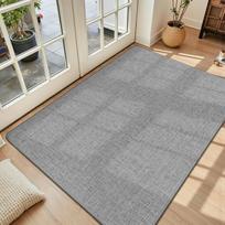 LEKEEPGO vidaus durų kilimėlis 90 x 150 cm, plaunamas, neslystantis, nešvarumus sulaikantis kilimėlis, įėjimo durų kilimėlis, plonas durų kilimėlis, patvarus kilimas, skirtas įėjimui, prieškambariui, vidaus patalpoms, pilkos spalvos