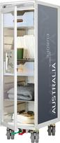 Lėktuvo vežimėlis „Kontinente“, biuro spinta, stiklinė vitrina, mobilioji kolekcionavimo vitrina, stiklinė vitrina, pramoniniai baldai, serija: „Atlas“, 103 x 30,5 x 40,5, lėktuvo vežimėlis, antracito spalvos, „Basic“