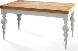 Lena Stačiakampio formos valgomojo stalas Išskleidžiamas stalo dydis: 160-210 x 90 x 78,5 cm Svetainės stalo spalva: Craft, su baltos spalvos kojomis