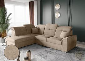 LENART FRIDERIK-EU Kampinė sofa su miego funkcija ir lovos dėže [kairė - smėlio spalvos] Svetainės baldai, Sofos ir sofos, Kampinė sofa, Kampinė sofa su miego funkcija, Sofa-lova su lovos dėže
