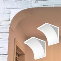 Lengvų putų plastiko arkų rinkinys, 2 vnt., dažomos durų arkos, skirtos modernioms, suapvalintoms durų angoms, interjero dekoravimui savo jėgomis