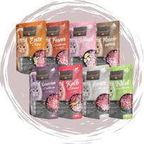 Leonardo Fresh Bag - Maistas katėms - Visavertis ėdalas - 8 x 85 g drėgno ėdalo rinkinys - ekonomiška pakuotė - Mišinys su antiena, fazanais, paukštiena, mėsos meniu, triušiena, veršiena, ėriena, žvėriena