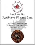 Lerbs & Hagedorn, Rooibos Tea Rooibusch Plum Cinnamon | 250 g (apie 20 litrų) cinamono lazdelės, slyvų gabaliukai, cinamono gabaliukai