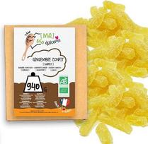 Les Papoteuses | Ekologiškas cukruotas imbieras batonėliuose 940g | Ekologiškas sertifikuotas | Sąžininga prekyba | 100% natūralus | Aukštos kokybės cukruoti vaisiai | Be konservantų