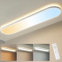 LEZOE LED lubinis šviestuvas, reguliuojamas nuotolinio valdymo pultu, 36 W, 4500 lm, 2700 K – 6500 K, lubinis šviestuvas, LED su atminties funkcija, biuro lubiniai šviestuvai, plokštelinis šviestuvas, skirtas svetainei, miegamajam, virtuvei, namams