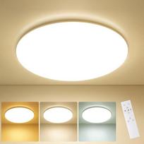 LEZOE LED lubų šviestuvas su nuotolinio valdymo pulteliu, 35 cm skersmens, 36 W 4000 LM IP54 vandeniui atsparus lubų šviestuvas su atminties funkcija, 2700 K - 6500 K, skirtas svetainei, vaikų kambariui, miegamajam