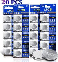 LiCB 20 vnt. CR2032 ličio monetos tipo baterijų – 240 mAh itin didelės talpos su galinga 3 V išėjimo įtampa, specialiai pritaikytos televizoriaus nuotolinio valdymo pultams, pagrindinėms plokštėms, skaičiuotuvams ir kt. (2032/DL2032)