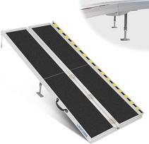 LIEKUMM Neįgaliųjų vežimėlių rampa 243 cm, 300 kg keliamoji galia, aliuminio pakrovimo rampa, neslidi, laiptų rampa neįgaliųjų vežimėliams, nešiojama rampa neįgaliųjų vežimėliams, durų slenksčiai, namai