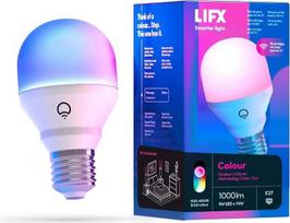 LIFX Colour A60 1000 liumenų [E27 lizdas], milijardai spalvų ir atspalvių, "Wi-Fi" išmanioji LED lemputė, tiltas nereikalingas, suderinama su "Alexa", "Hey Google", "HomeKit" ir "Siri