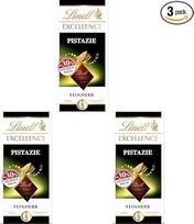Lindt EXCELLENCE Pistachio - švelnus tartas šokoladas | 100 g plytelė | Su pistacijomis | Intensyvaus kakavos skonio | Tamsusis šokoladas (3 vnt.)