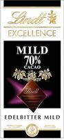 Lindt šokoladas | EXCELLENCE batonėlis "Mild 70%" | 100g | Švelnaus skonio ir intensyvaus kakavos skonio juodasis šokoladas | Vegan šokolado batonėlis