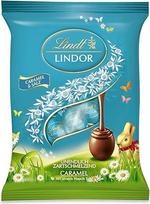 Lindt šokoladas | LINDOR kiaušiniai su karamele ir druska | 90 g | Pieniško šokolado kiaušiniai su švelniu tirpstančios karamelės įdaru ir smulkiu druskos užrašu | Velykų kiaušiniai | Puikus velykinis šokoladas, kuriuo galima dalytis ir mėgautis