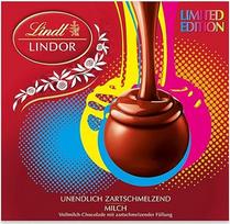 Lindt šokoladas | LINDOR dovanų dėžutė "Milk" | 187 g | 15 rutuliukų pieniško šokolado su švelniu tirpstančiu įdaru Pop Art Edition | Šokoladinė dovana