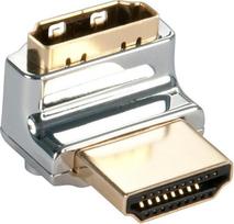 LINDY 41506 "Cromo" HDMI adapteris, 90 laipsnių "Rauf", auksinis