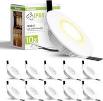 linovum CERBUS įleidžiamas lubų šviestuvas lauke, itin plokščias, skirtas vonios kambariui IP65 šilta balta IP65 Downlight lauko įleidžiamas lubų prožektorius Pack of 10