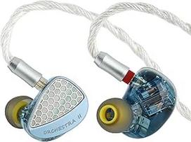 LINSOUL "Kiwi Ears Orchestra II 10BA" profesionalus ausinių monitorius, "HiFi" laidinės IEM ausinės su puikiu garso balansu, rankų darbo korpusu, tinkančios visiems žmonėms ir muzikos žanrams (mėlynos spalvos)