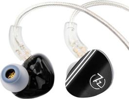 LINSOUL 7HZ SONUS 1DD+1BA dviejų garsiakalbių ausinės, Hi-Fi ausinės (IEM), su nuimamu aukščiausios klasės sidabru padengtu OCC kabeliu, aliuminio korpusu, skirtos audiofilams, žaidimų ausinės (juodos, 3,5 mm)