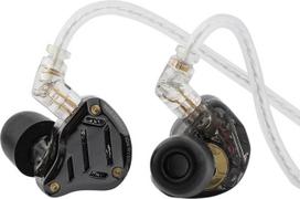 LINSOUL KZ ZS10 PRO 2 ausinės-monitorius (IEM), 1DD+4BA hibridinės ausinės su laidu, su 4 pakopų derinimo jungikliu, 3-juostinis kryžminis filtras, žaidimų ausinės, pasidabruotas IEM laidas (su mikrofonu, juodos spalvos)